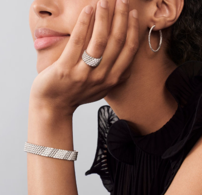 [Lumina]Five-row diamond bracelet