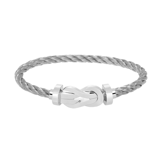 [Lumina]CHANCE LARGE 8 FIGURE BUCKLE NO DIAMOND BRACELET SILVER