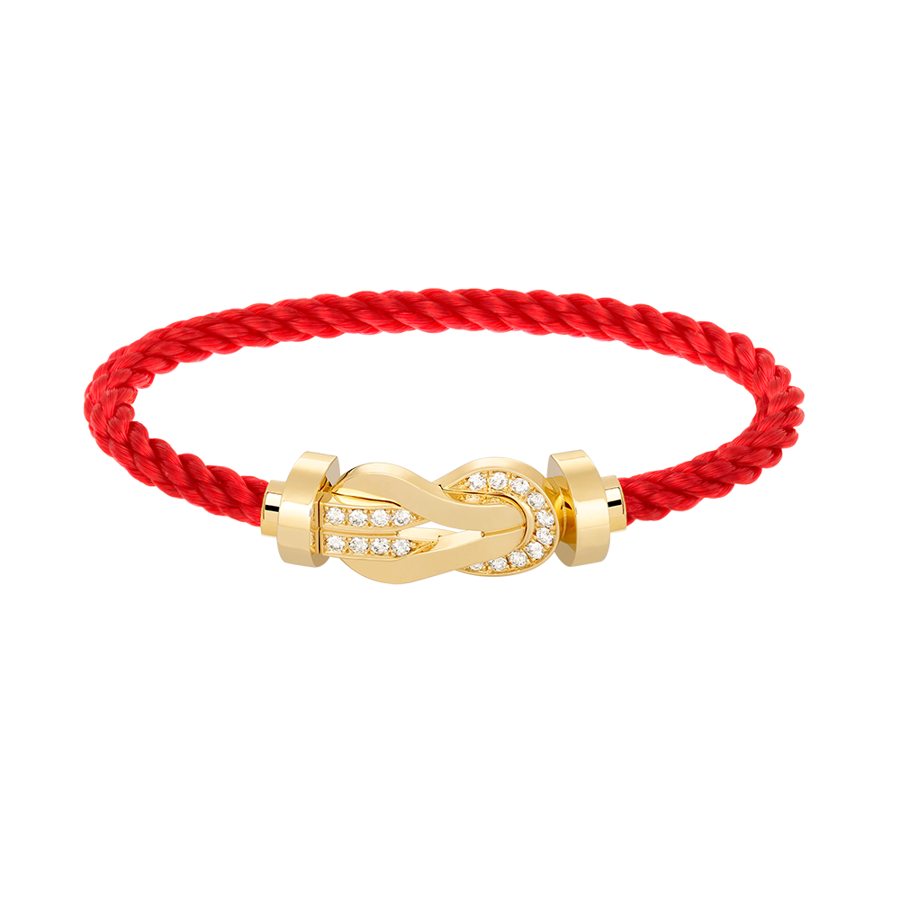 [Lumina]CHANCE LARGE 8 FIGURE BUCKLE HALF DIAMOND BRACELET GOLD
