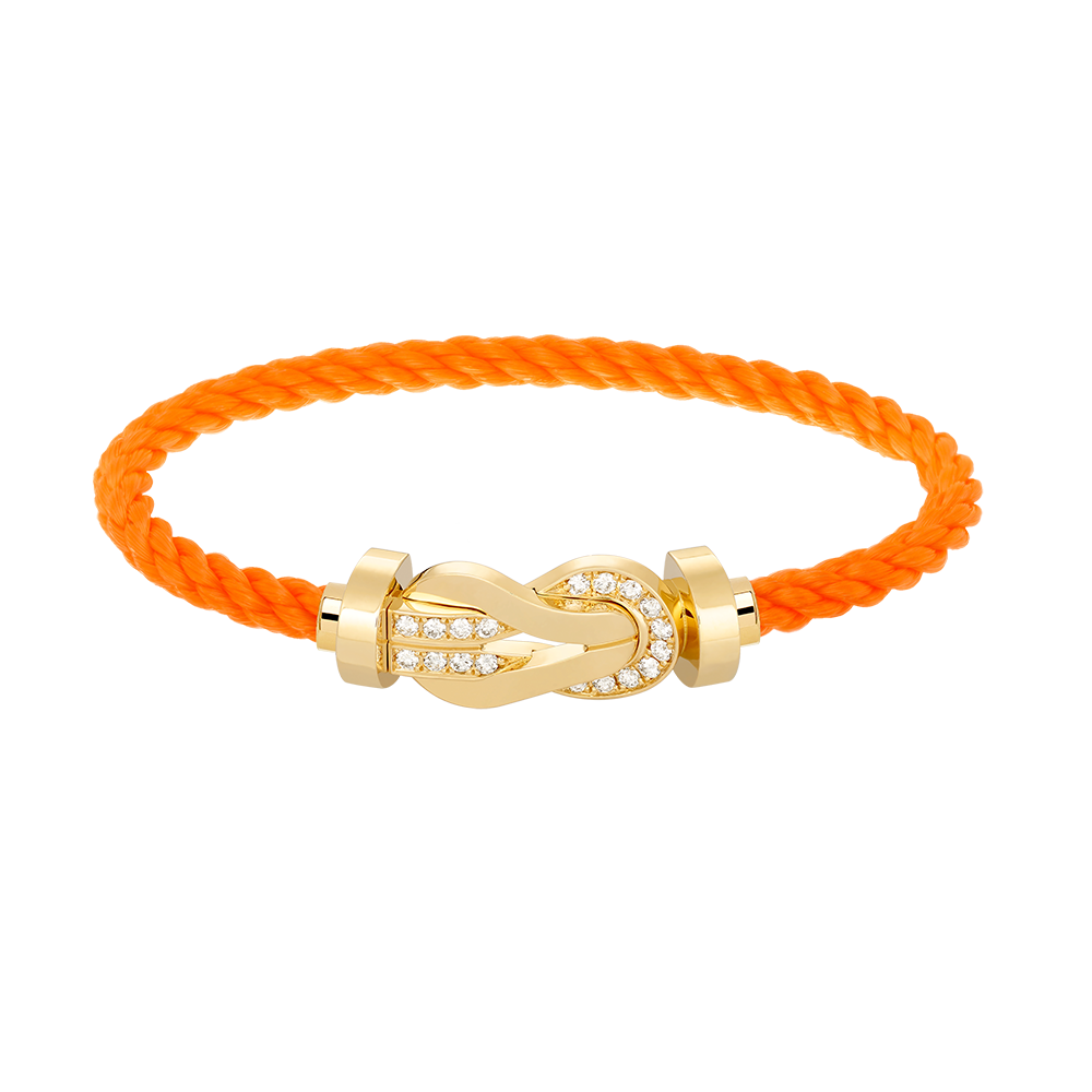 [Lumina]CHANCE LARGE 8 FIGURE BUCKLE HALF DIAMOND BRACELET GOLD