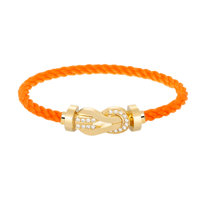 [Lumina]CHANCE LARGE 8 FIGURE BUCKLE HALF DIAMOND BRACELET GOLD