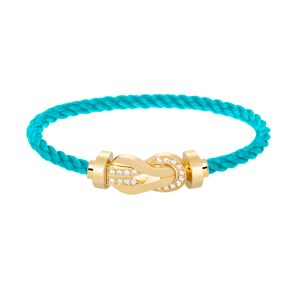 [Lumina]CHANCE LARGE 8 FIGURE BUCKLE HALF DIAMOND BRACELET GOLD