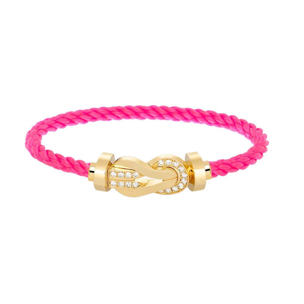 [Lumina]CHANCE LARGE 8 FIGURE BUCKLE HALF DIAMOND BRACELET GOLD