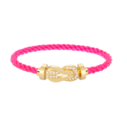 [Lumina]CHANCE LARGE 8 FIGURE BUCKLE HALF DIAMOND BRACELET GOLD