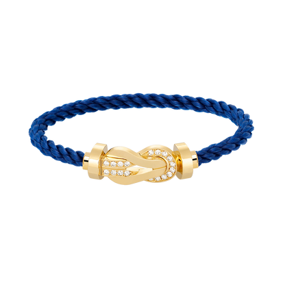 [Lumina]CHANCE LARGE 8 FIGURE BUCKLE HALF DIAMOND BRACELET GOLD