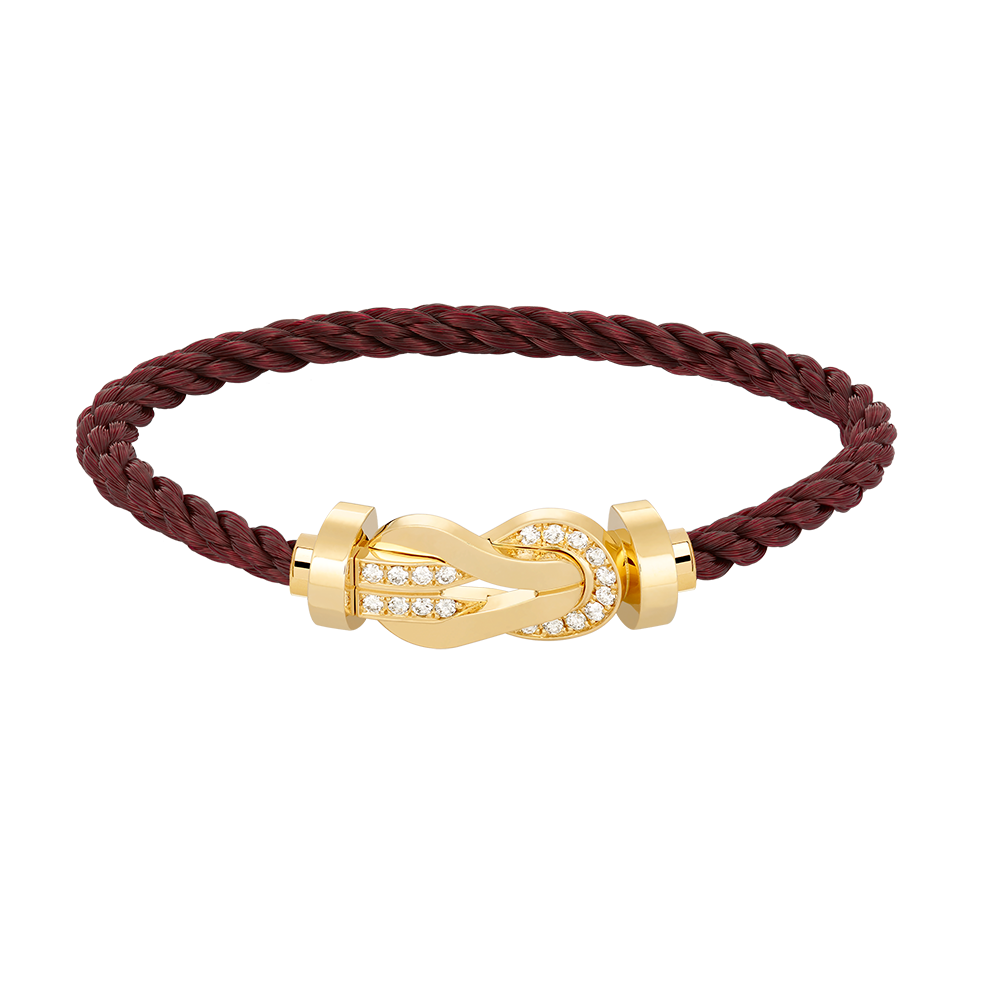 [Lumina]CHANCE LARGE 8 FIGURE BUCKLE HALF DIAMOND BRACELET GOLD