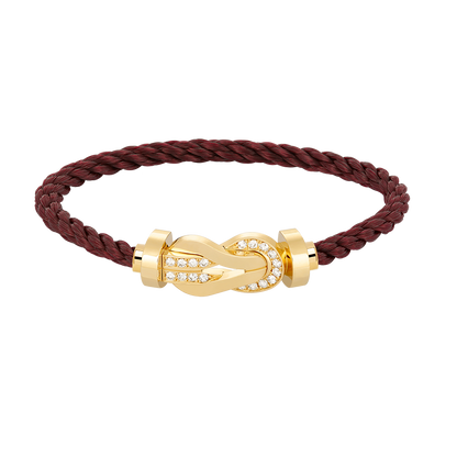 [Lumina]CHANCE LARGE 8 FIGURE BUCKLE HALF DIAMOND BRACELET GOLD