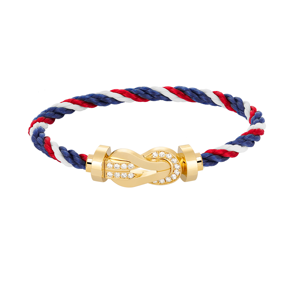 [Lumina]CHANCE LARGE 8 FIGURE BUCKLE HALF DIAMOND BRACELET GOLD