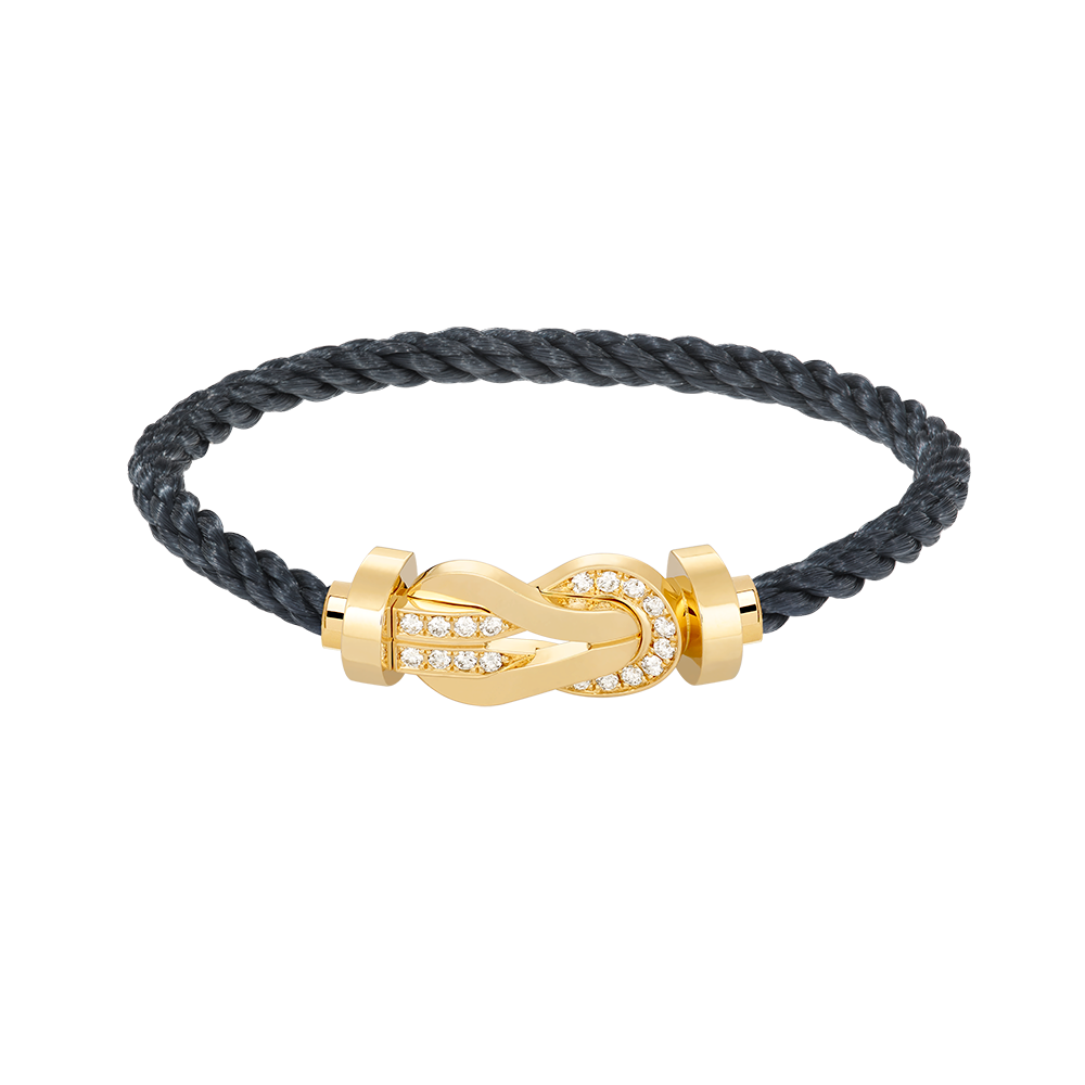 [Lumina]CHANCE LARGE 8 FIGURE BUCKLE HALF DIAMOND BRACELET GOLD
