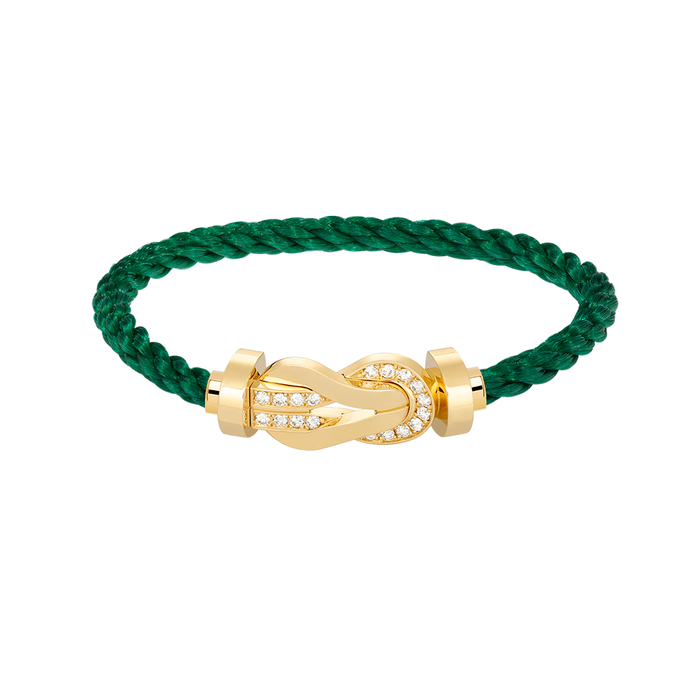 [Lumina]CHANCE LARGE 8 FIGURE BUCKLE HALF DIAMOND BRACELET GOLD