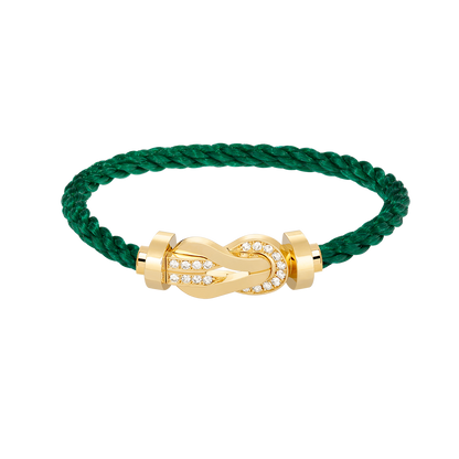[Lumina]CHANCE LARGE 8 FIGURE BUCKLE HALF DIAMOND BRACELET GOLD