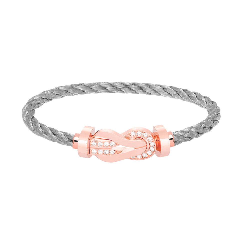 [Lumina]CHANCE LARGE 8 FIGURE BUCKLE HALF DIAMOND BRACELET Lumina GOLD