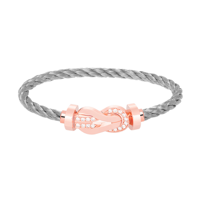 [Lumina]CHANCE LARGE 8 FIGURE BUCKLE HALF DIAMOND BRACELET Lumina GOLD
