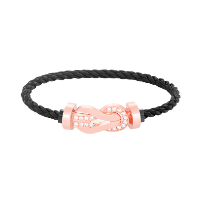 [Lumina]CHANCE LARGE 8 FIGURE BUCKLE HALF DIAMOND BRACELET Lumina GOLD