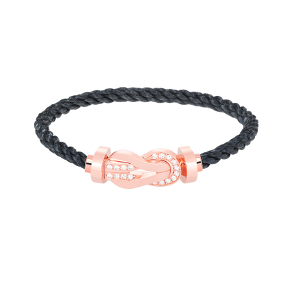 [Lumina]CHANCE LARGE 8 FIGURE BUCKLE HALF DIAMOND BRACELET Lumina GOLD