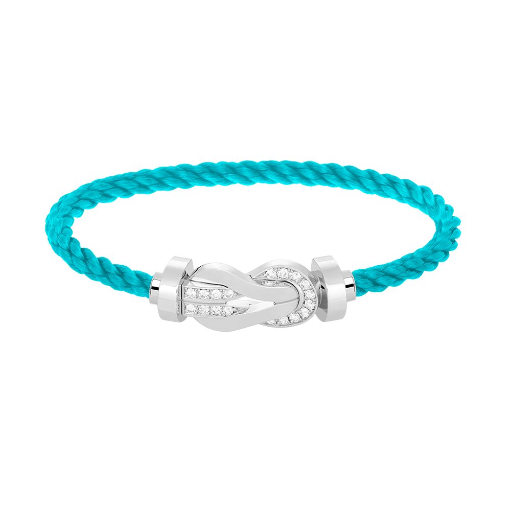 [Lumina]CHANCE LARGE 8 FIGURE BUCKLE HALF DIAMOND BRACELET SILVER
