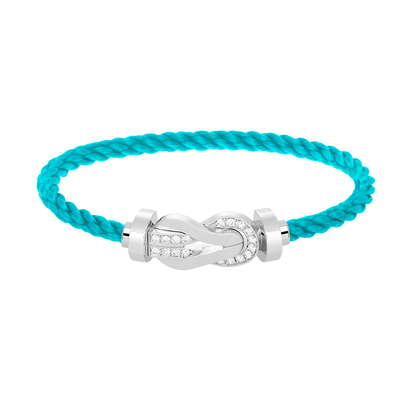 [Lumina]CHANCE LARGE 8 FIGURE BUCKLE HALF DIAMOND BRACELET SILVER