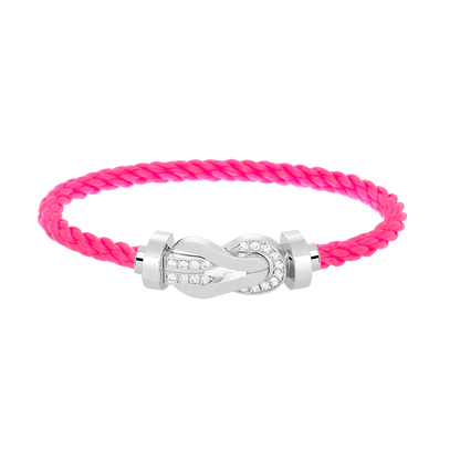 [Lumina]CHANCE LARGE 8 FIGURE BUCKLE HALF DIAMOND BRACELET SILVER