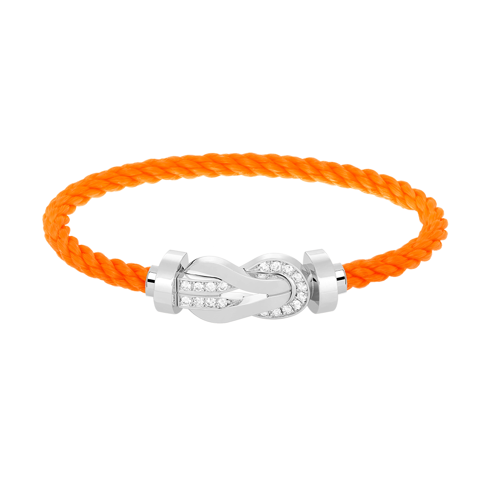 [Lumina]CHANCE LARGE 8 FIGURE BUCKLE HALF DIAMOND BRACELET SILVER