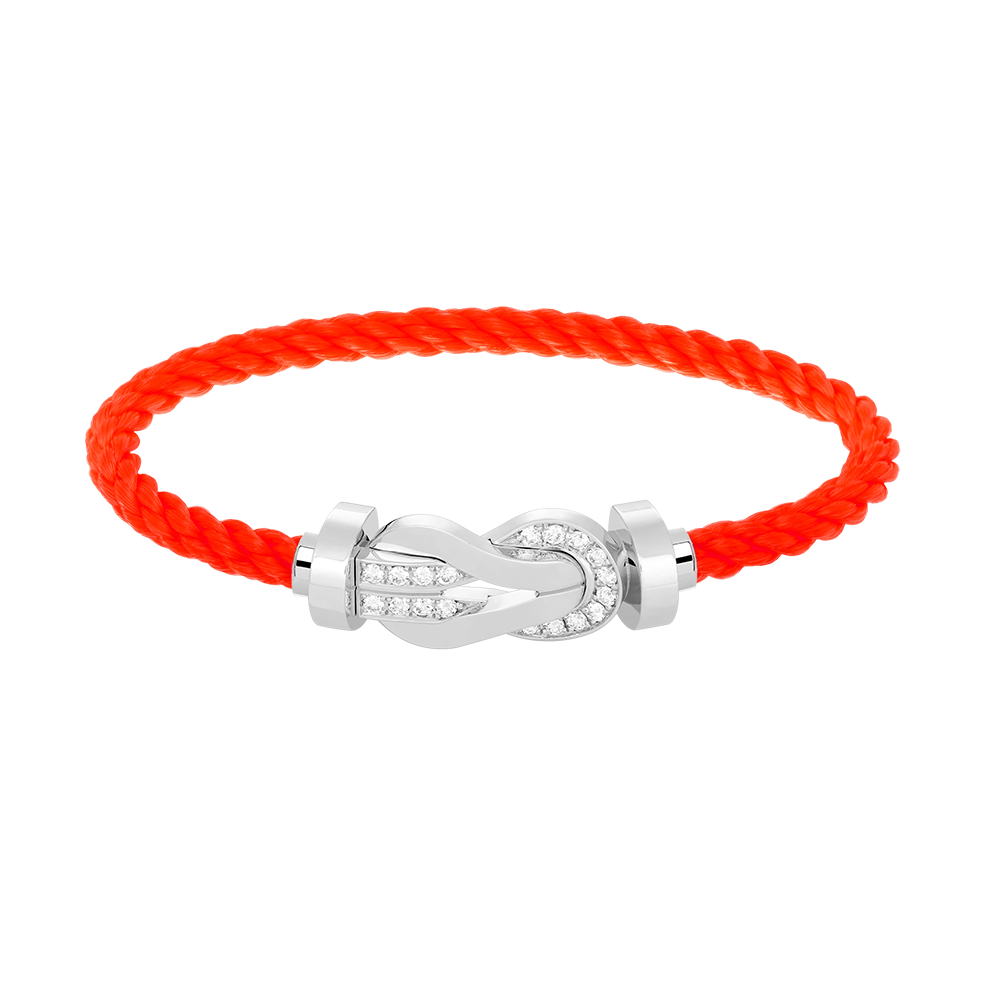 [Lumina]CHANCE LARGE 8 FIGURE BUCKLE HALF DIAMOND BRACELET SILVER