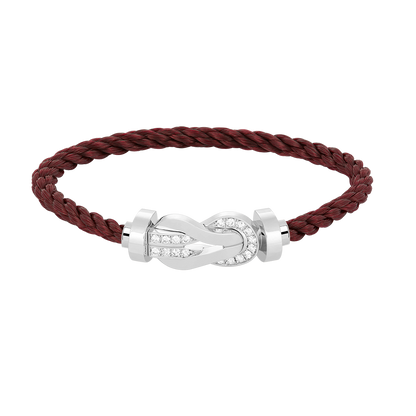 [Lumina]CHANCE LARGE 8 FIGURE BUCKLE HALF DIAMOND BRACELET SILVER