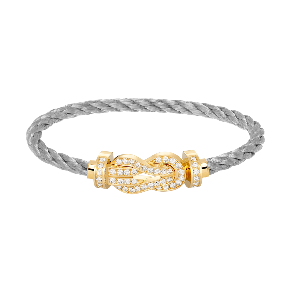 [Lumina]CHANCE LARGE 8 FIGURE BUCKLE FULLDIAMOND BRACELET GOLD