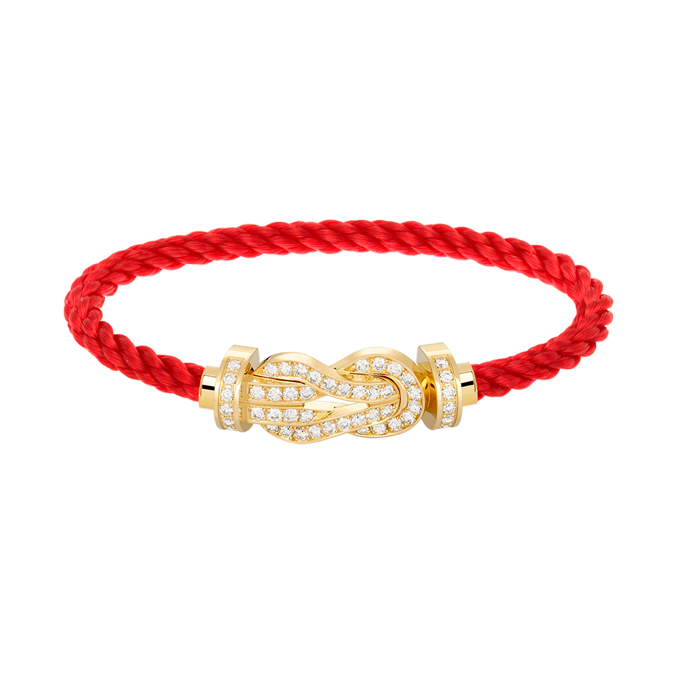 [Lumina]CHANCE LARGE 8 FIGURE BUCKLE FULLDIAMOND BRACELET GOLD
