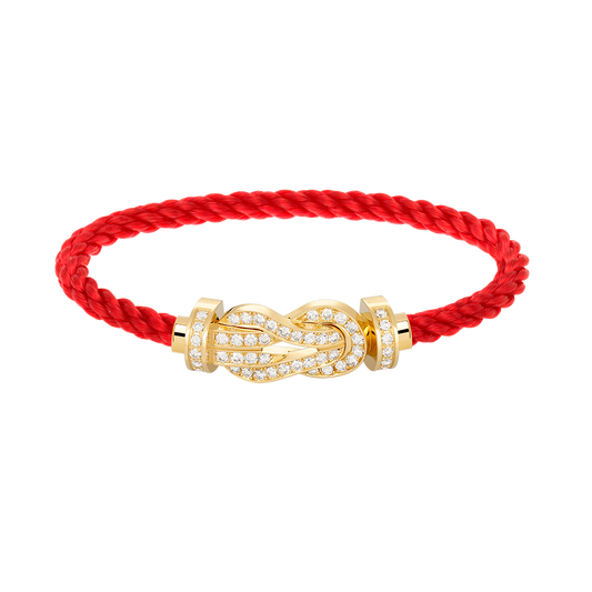 [Lumina]CHANCE LARGE 8 FIGURE BUCKLE FULLDIAMOND BRACELET GOLD