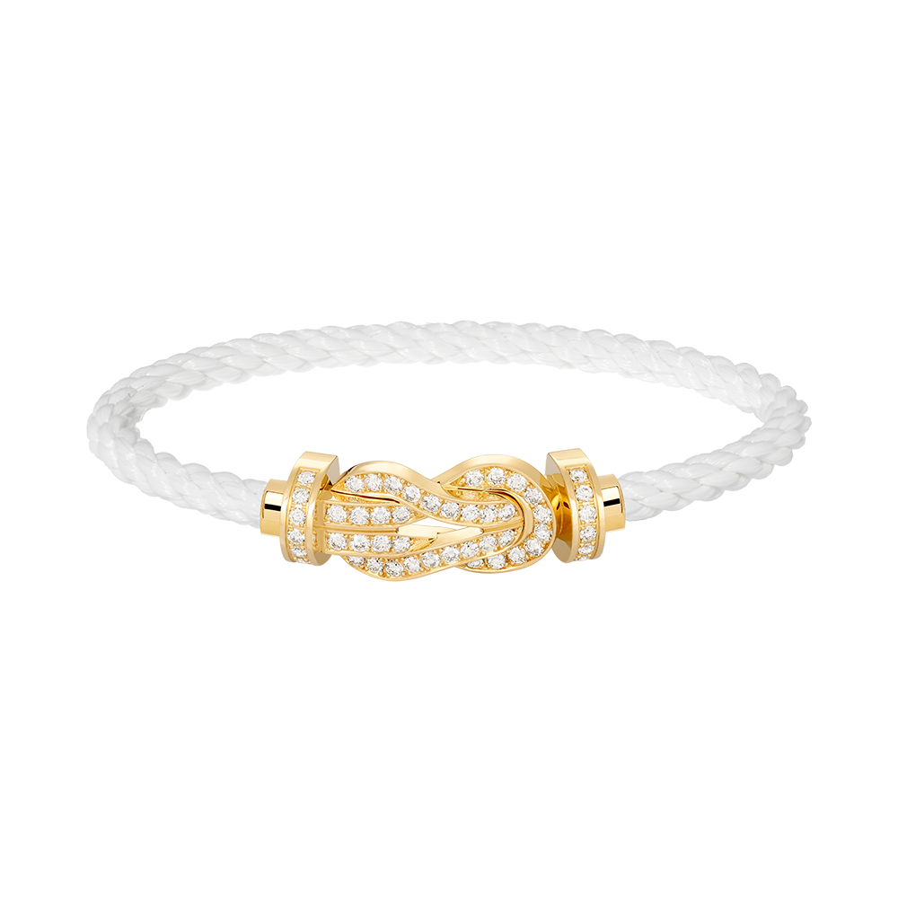 [Lumina]CHANCE LARGE 8 FIGURE BUCKLE FULLDIAMOND BRACELET GOLD
