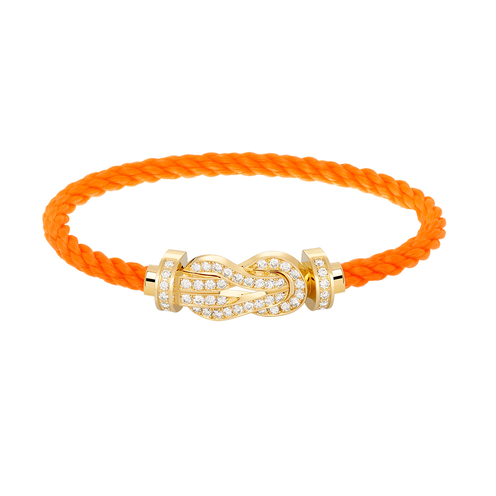[Lumina]CHANCE LARGE 8 FIGURE BUCKLE FULLDIAMOND BRACELET GOLD