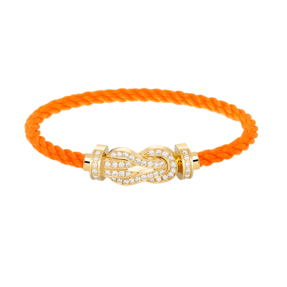 [Lumina]CHANCE LARGE 8 FIGURE BUCKLE FULLDIAMOND BRACELET GOLD