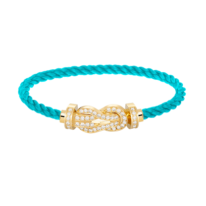 [Lumina]CHANCE LARGE 8 FIGURE BUCKLE FULLDIAMOND BRACELET GOLD