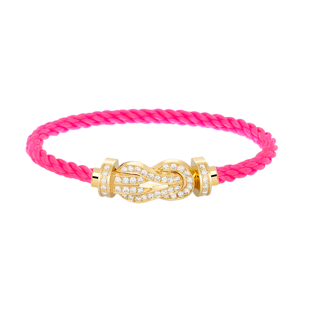 [Lumina]CHANCE LARGE 8 FIGURE BUCKLE FULLDIAMOND BRACELET GOLD