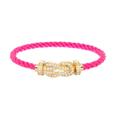 [Lumina]CHANCE LARGE 8 FIGURE BUCKLE FULLDIAMOND BRACELET GOLD