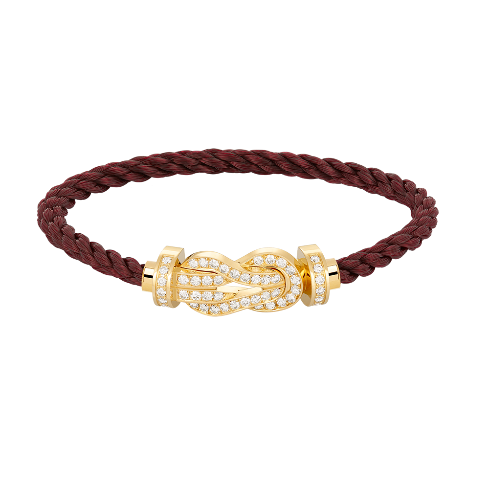 [Lumina]CHANCE LARGE 8 FIGURE BUCKLE FULLDIAMOND BRACELET GOLD