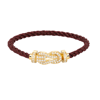 [Lumina]CHANCE LARGE 8 FIGURE BUCKLE FULLDIAMOND BRACELET GOLD