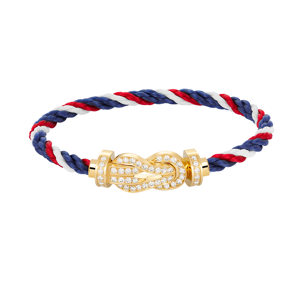 [Lumina]CHANCE LARGE 8 FIGURE BUCKLE FULLDIAMOND BRACELET GOLD