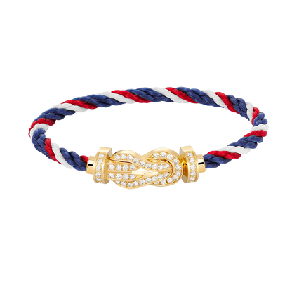 [Lumina]CHANCE LARGE 8 FIGURE BUCKLE FULLDIAMOND BRACELET GOLD