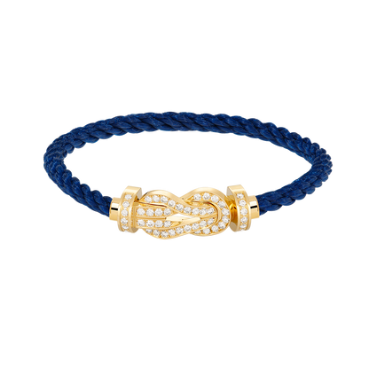 [Lumina]CHANCE LARGE 8 FIGURE BUCKLE FULLDIAMOND BRACELET GOLD