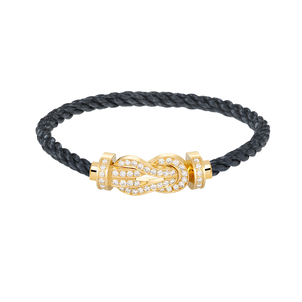 [Lumina]CHANCE LARGE 8 FIGURE BUCKLE FULLDIAMOND BRACELET GOLD