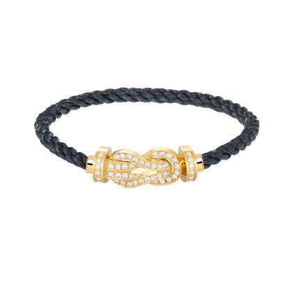 [Lumina]CHANCE LARGE 8 FIGURE BUCKLE FULLDIAMOND BRACELET GOLD