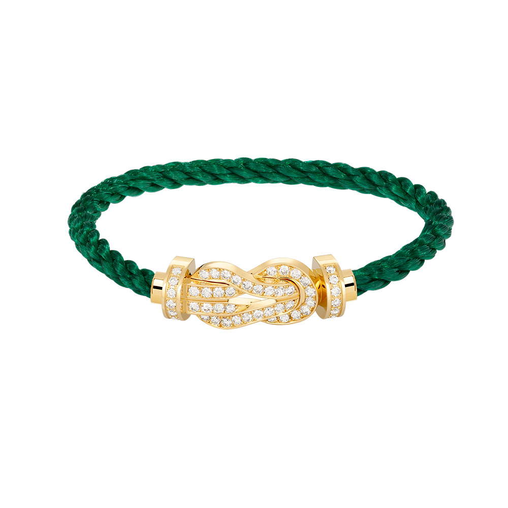 [Lumina]CHANCE LARGE 8 FIGURE BUCKLE FULLDIAMOND BRACELET GOLD