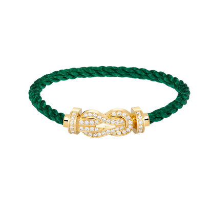 [Lumina]CHANCE LARGE 8 FIGURE BUCKLE FULLDIAMOND BRACELET GOLD