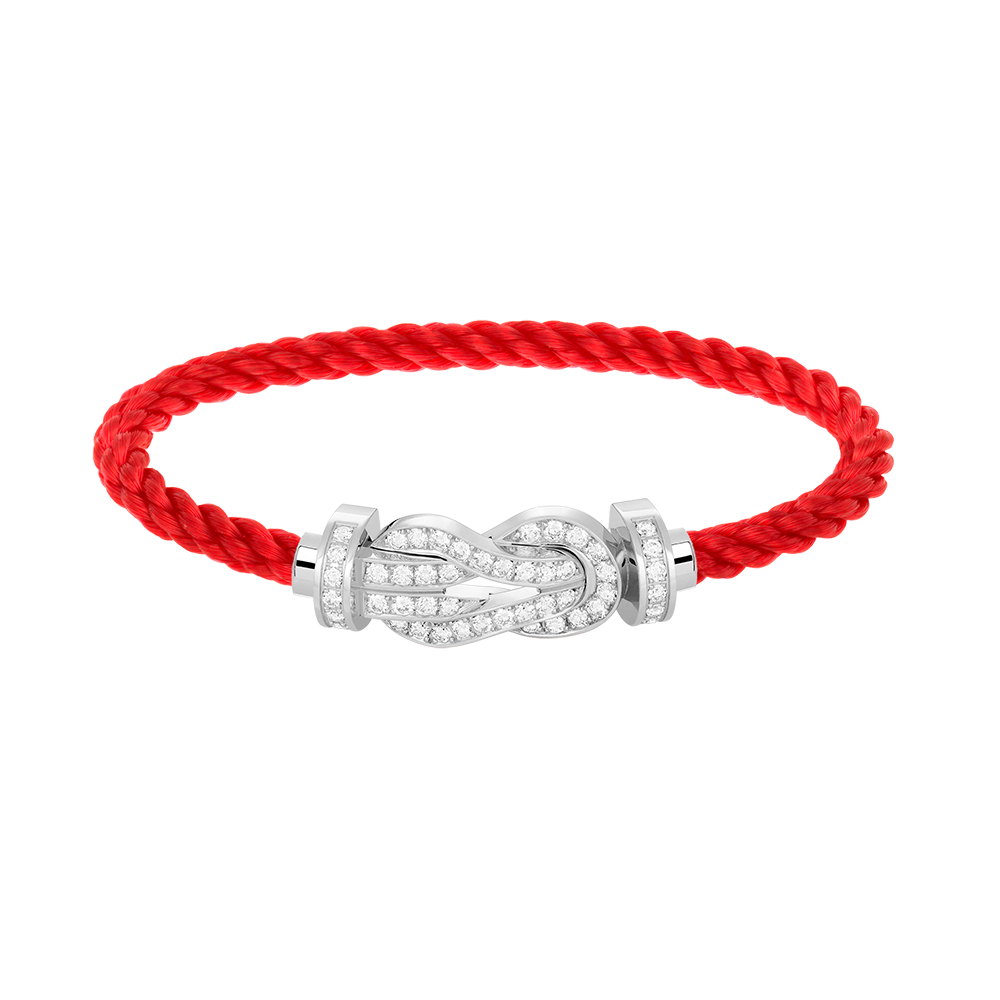 [Lumina]CHANCE LARGE 8 FIGURE BUCKLE FULL DIAMOND BRACELET SILVER