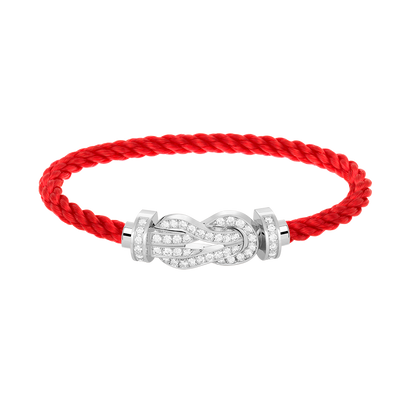 [Lumina]CHANCE LARGE 8 FIGURE BUCKLE FULL DIAMOND BRACELET SILVER
