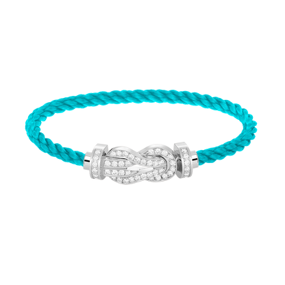 [Lumina]CHANCE LARGE 8 FIGURE BUCKLE FULL DIAMOND BRACELET SILVER