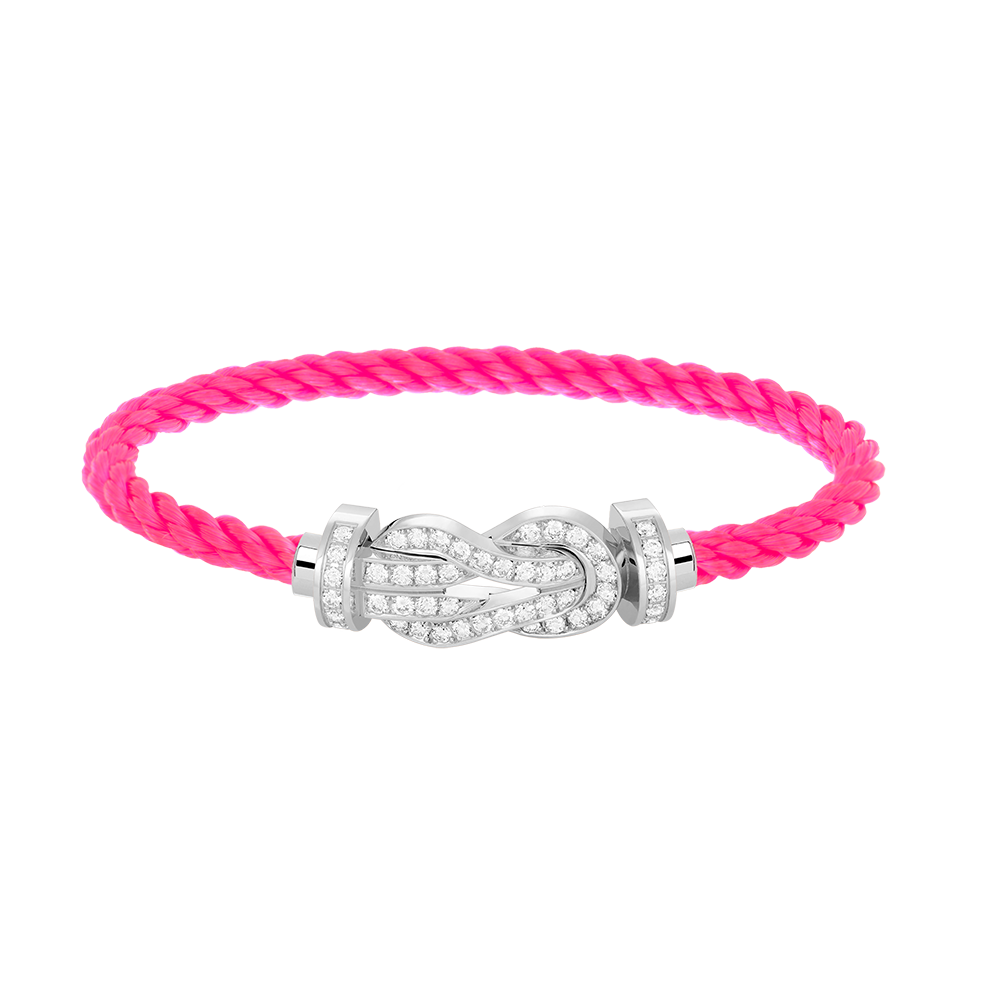 [Lumina]CHANCE LARGE 8 FIGURE BUCKLE FULL DIAMOND BRACELET SILVER