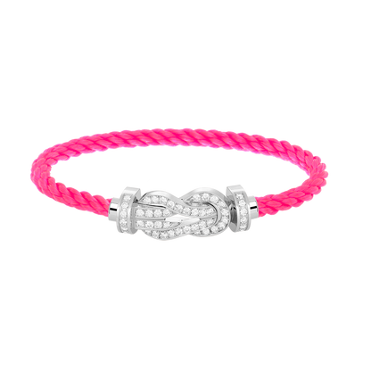 [Lumina]CHANCE LARGE 8 FIGURE BUCKLE FULL DIAMOND BRACELET SILVER