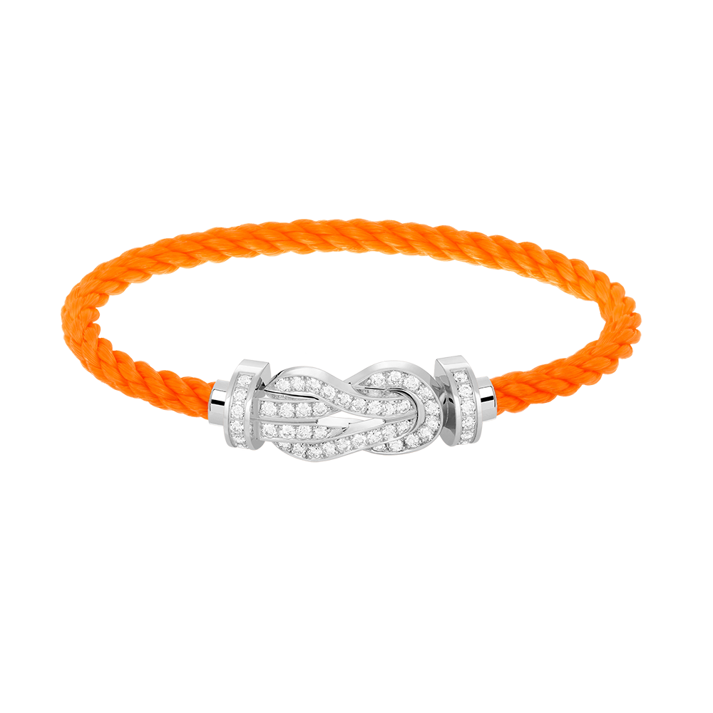 [Lumina]CHANCE LARGE 8 FIGURE BUCKLE FULL DIAMOND BRACELET SILVER