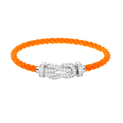 [Lumina]CHANCE LARGE 8 FIGURE BUCKLE FULL DIAMOND BRACELET SILVER
